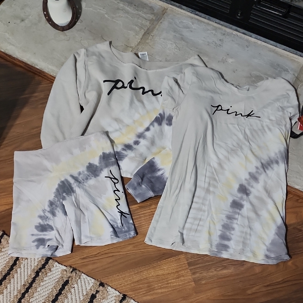 PINK Victoria's Secret 3pc Tie-Dye Set